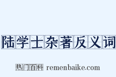 陆学士杂著反义词是什么意思的图片